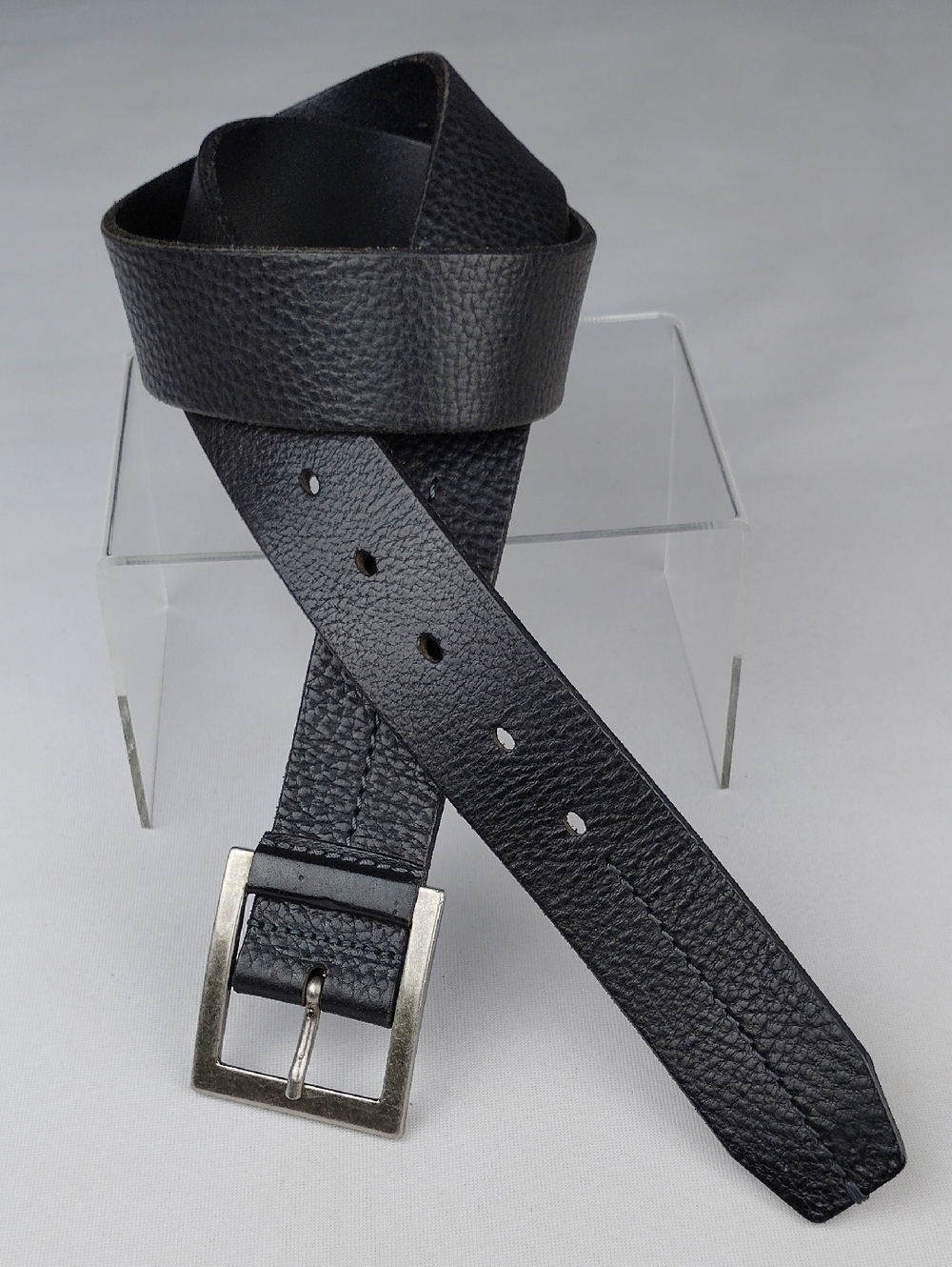 Structure Black Leather Men’s Belt.
